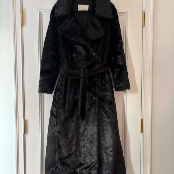 Frankie Shop Dark Brown Faux Fur Coat - Picture 3 of 9